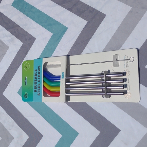 🆕🎁 Reusable steel straws with cleaner - Picture 3 of 9